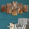 Deer 12 - Animal 5 Panel Canvas Art Wall Decor