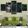 Deer 24 - Animal 5 Panel Canvas Art Wall Decor