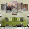 Deer 28 - Animal 5 Panel Canvas Art Wall Decor