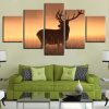 Deer 29 - Animal 5 Panel Canvas Art Wall Decor