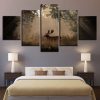 Deer 34 - Animal 5 Panel Canvas Art Wall Decor