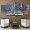 Deer 38 - Animal 5 Panel Canvas Art Wall Decor