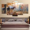 Deer 39 - Animal 5 Panel Canvas Art Wall Decor