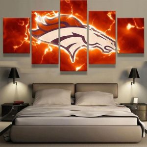 Denver Broncos 1 Sport - 5 Panel Canvas Art Wall Decor