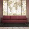 Detailed World Map - World Map 5 Panel Canvas Art Wall Decor