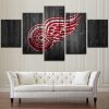 Detroit Red Wings Sport - 5 Panel Canvas Art Wall Decor