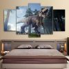 Dinosaur Jurassic Park - Movie 5 Panel Canvas Art Wall Decor