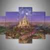 Disney Castle 3 Disney - 5 Panel Canvas Art Wall Decor