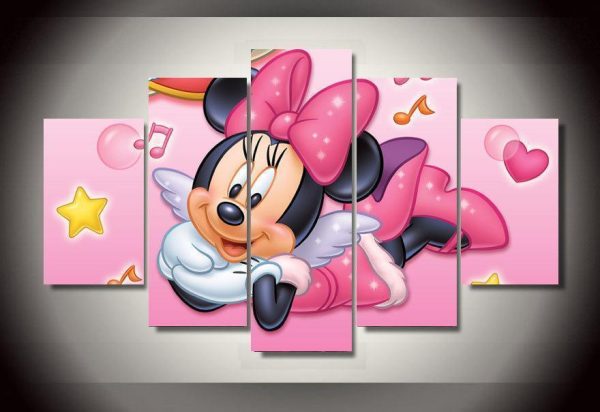 Disney Character: Minnie Mouse Disney - 5 Panel Canvas Art Wall Decor