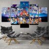 Disney Characters Magic Kingdom Cartoon - 5 Panel Canvas Art Wall Decor