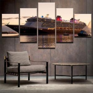 Disney Cruise Lines Dream Fantasy Ship Disney - 5 Panel Canvas Art Wall Decor