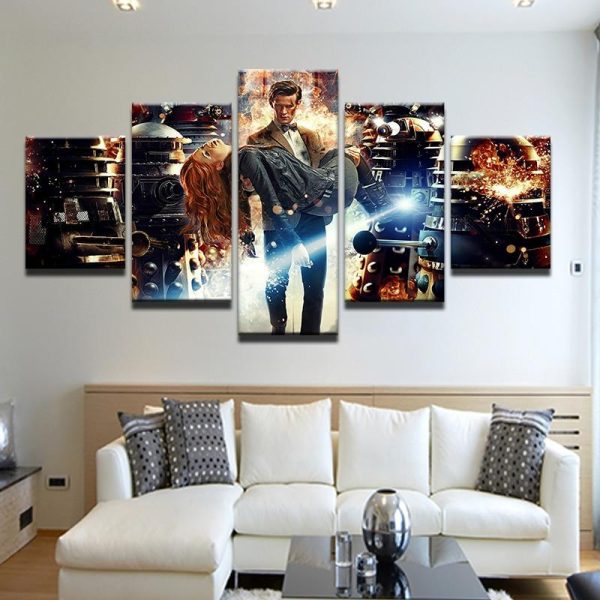 Doctor Who Movie - 5 Panel Canvas Art Wall Decor