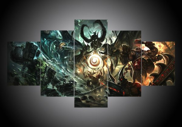 Dota 1 - Gaming 5 Panel Canvas Art Wall Decor