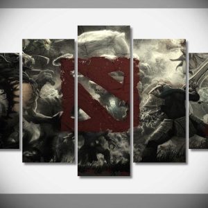 Dota 2 Pc Game - Gaming 5 Panel Canvas Art Wall Decor