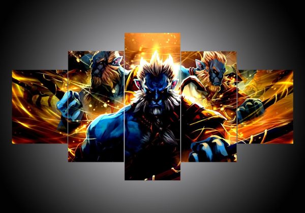 Dota 2 - Gaming 5 Panel Canvas Art Wall Decor