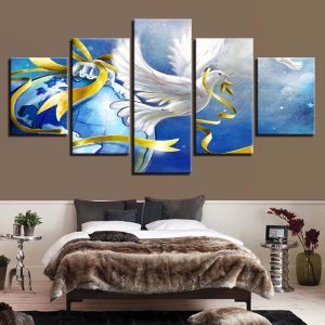 Dove Jin Belt - Animal 5 Panel Canvas Art Wall Decor