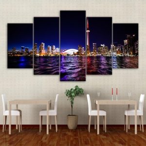 Downtown Toronto 01 - Nature 5 Panel Canvas Art Wall Decor