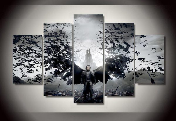 Dracula Untold Of Luke Evans - Movie 5 Panel Canvas Art Wall Decor