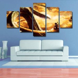 Dragon 05 - Anime 5 Panel Canvas Art Wall Decor