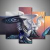 Dragon 11 - Abstract 5 Panel Canvas Art Wall Decor