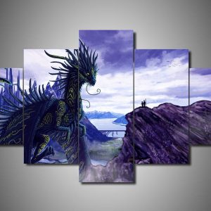 Dragon 4 - Abstract 5 Panel Canvas Art Wall Decor