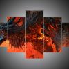 Dragon 6 - Abstract 5 Panel Canvas Art Wall Decor