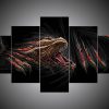 Dragon 8 - Abstract 5 Panel Canvas Art Wall Decor