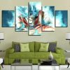 Dragon Ball 19 - Anime 5 Panel Canvas Art Wall Decor