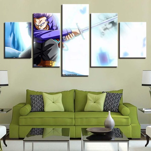 Dragon Ball Animation Simple - Anime 5 Panel Canvas Art Wall Decor