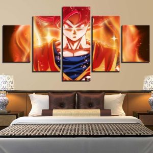 Dragon Ball Characters 3 - Anime 5 Panel Canvas Art Wall Decor