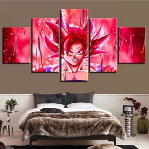 Dragon Ball Characters - Anime 5 Panel Canvas Art Wall Decor