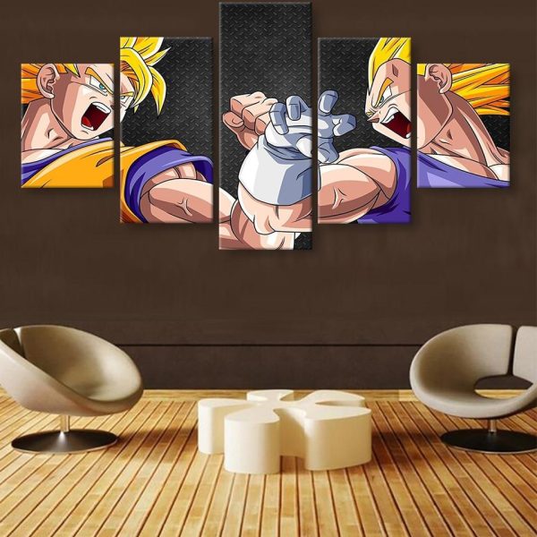 Dragon Ball Goku 24 - Anime 5 Panel Canvas Art Wall Decor