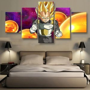 Dragon Ball Goku 25 - Anime 5 Panel Canvas Art Wall Decor