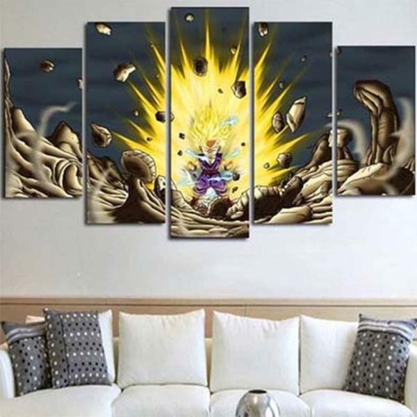 Dragon Ball Goku 26 - Anime 5 Panel Canvas Art Wall Decor