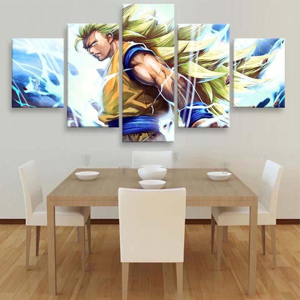 Dragon Ball Goku 28 - Anime 5 Panel Canvas Art Wall Decor