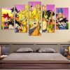 Dragon Ball Morale - Cartoon 5 Panel Canvas Art Wall Decor