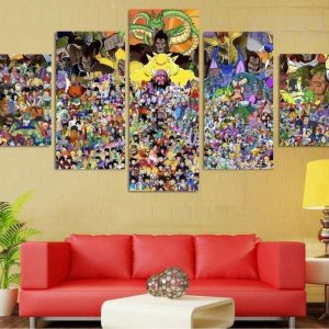 Dragon Ball Series Characters Anime - 5 Panel Canvas Art Wall Decor