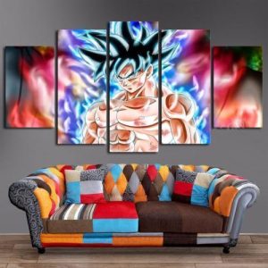 Dragon Ball Ultra Instinct Goku Anime - 5 Panel Canvas Art Wall Decor