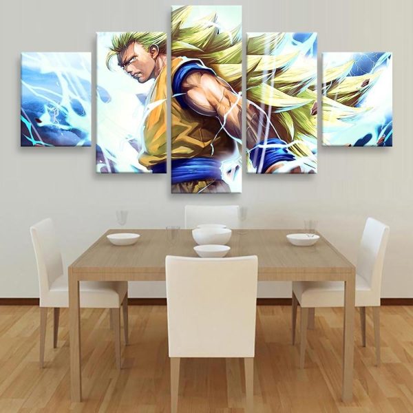 Dragon Ball Wukong 4 - Anime 5 Panel Canvas Art Wall Decor