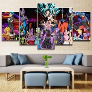 Dragon Ball Z 3 Anime - 5 Panel Canvas Art Wall Decor