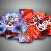 Dragon Ball - Goku Vs Jiren - Anime 5 Panel Canvas Art Wall Decor