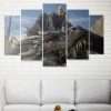 Dragon In Game Of Thrones - Movie 5 Panel Canvas Art Wall Decor