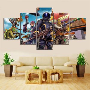 Draw Comic Fortnite Gaming - 5 Panel Canvas Art Wall Decor