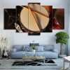 Drums Drumming Drum Set - Music 5 Panel Canvas Art Wall Decor