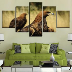 Eagle 3 - Animal 5 Panel Canvas Art Wall Decor