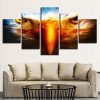 Eagle Eye - Animal 5 Panel Canvas Art Wall Decor