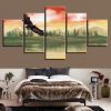 Eagle Spread Wings Flying - Animal 5 Panel Canvas Art Wall Decor