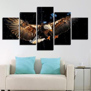 Eagle - Animal 5 Panel Canvas Art Wall Decor