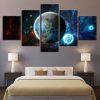 Earth Universe 01- Sapce 5 Panel Canvas Art Wall Decor