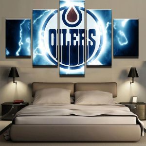 Edmonton Oilers 5 Sport - 5 Panel Canvas Art Wall Decor